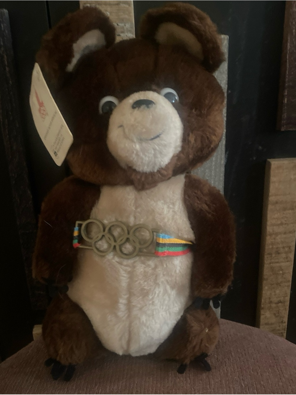 Vintage 1980 Moscow Olympics Misha Bear Plush Dakin 1979 12" With Tags